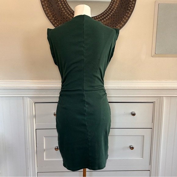 Young Fabulous & Broke High Neck Green Ribbed Midi Dress Size M - Picture 4 of 6